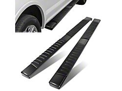 6-Inch Wide Flat Running Boards; Black (17-25 F-350 Super Duty SuperCrew)