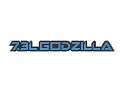7.3L Godzilla Badge; Azure Gray (20-25 7.3L F-350 Super Duty)