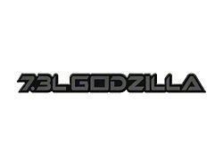 7.3L Godzilla Badge; Carbonized Gray (20-25 7.3L F-350 Super Duty)
