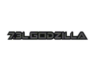 7.3L Godzilla Badge; Carbonized Gray (20-25 7.3L F-350 Super Duty)