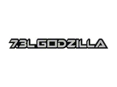 7.3L Godzilla Badge; Iconic Silver (20-25 7.3L F-350 Super Duty)