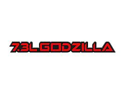 7.3L Godzilla Badge; Race Red (20-25 7.3L F-350 Super Duty)