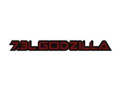 7.3L Godzilla Badge; Rapid Red (20-25 7.3L F-350 Super Duty)