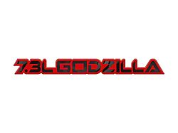 7.3L Godzilla Badge; Reflective Black Shadow (20-25 7.3L F-350 Super Duty)