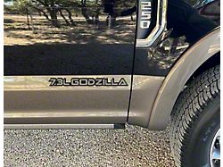 7.3L Godzilla Badge; Stone Gray (20-25 7.3L F-350 Super Duty)