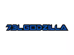 7.3L Godzilla Badge; Velocity Blue (20-25 7.3L F-350 Super Duty)