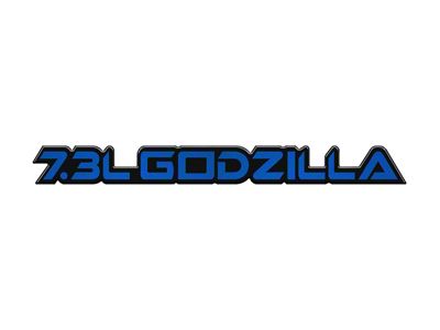 7.3L Godzilla Badge; Velocity Blue (20-25 7.3L F-350 Super Duty)