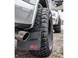 REK-mesh Universal Offset Standard 8-Inch Wide Mud Flaps with Red Logo; Front or Rear (Universal; Some Adaptation May Be Required)