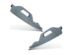 A-Pillar Interior Trim Handles; Steel Gray; Driver and Passenger Side (11-16 F-350 Super Duty)