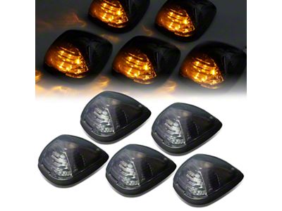 Amber LED Cab Lights; Smoked (11-16 F-350 Super Duty)