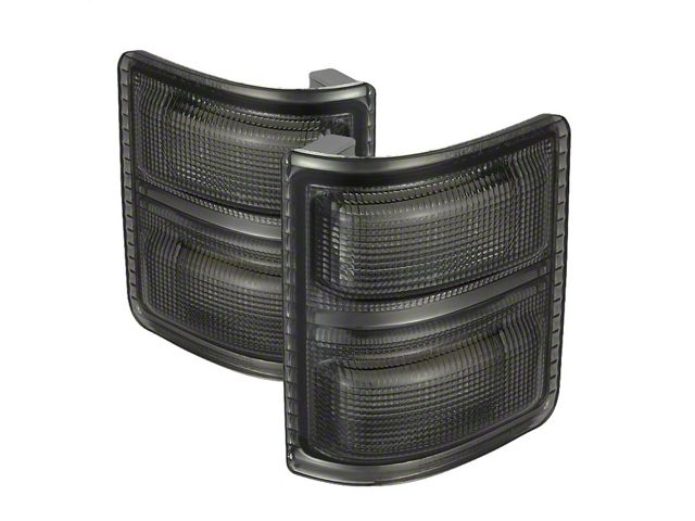 Amber LED Mirror Signal Lens; Smoked (11-14 F-350 Super Duty)