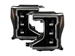 APEX Series High-Power LED Module Headlights; Black Housing; Clear Lens (20-22 F-350 Super Duty w/ Factory Halogen Headlights)