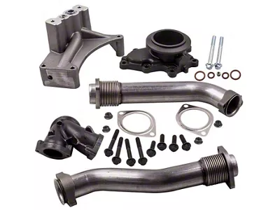 Bellowed Up Pipes with Housing and Turbo Pedestal (99-03 7.3L Powerstroke F-350 Super Duty)