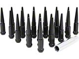 Black Spike Lug Nut Kit; 14mm x 1.5; Set of 32 (05-25 F-350 Super Duty)