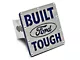Built Ford Tough Class III Hitch Cover; Brushed Stainless (Universal; Some Adaptation May Be Required)