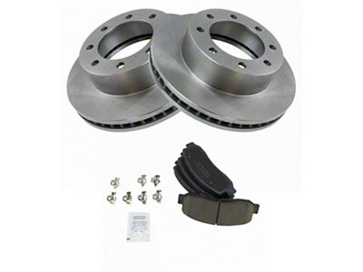 Ceramic 8-Lug Brake Rotor and Pad Kit; Front (11-12 4WD F-350 Super Duty SRW)