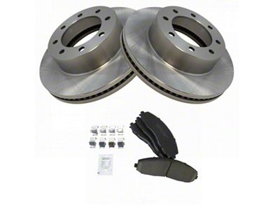 Ceramic 8-Lug Brake Rotor and Pad Kit; Front (13-19 4WD F-350 Super Duty)