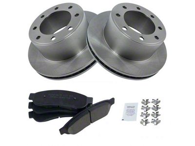 Ceramic 8-Lug Brake Rotor and Pad Kit; Rear (11-12 F-350 Super Duty SRW)