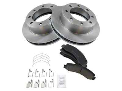 Ceramic 8-Lug Brake Rotor and Pad Kit; Front (00-04 4WD F-350 Super Duty)