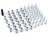 Chrome Extended Spiked Lug Nuts; M14x1.5; Set of 32 (05-26 F-350 Super Duty)