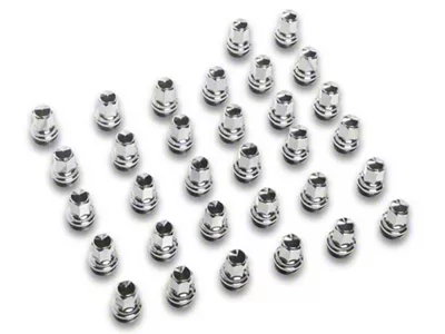 Chrome OE Style Lug Nuts; M14x1.5; Set of 32 (17-25 F-350 Super Duty)