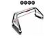 Classic Roll Bar with 5.30-Inch Black Round Flood LED Lights; Stainless Steel (11-24 F-350 Super Duty)