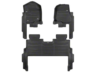 Custom Front and Rear Floor Mats; Black (17-25 F-350 Super Duty SuperCrew)