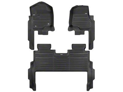 Custom Front and Rear Floor Mats; Black (17-24 F-350 Super Duty SuperCrew)