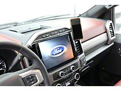 Direct Fit Phone Mount with Charging Auto Closing Cradle Head; Tan (22-26 F-350 Super Duty w/ Sync 4)