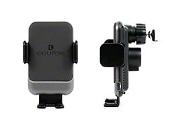 Direct Fit Phone Mount with Charging Auto Closing Cradle Head; Black (22-26 F-350 Super Duty w/ Sync 4)