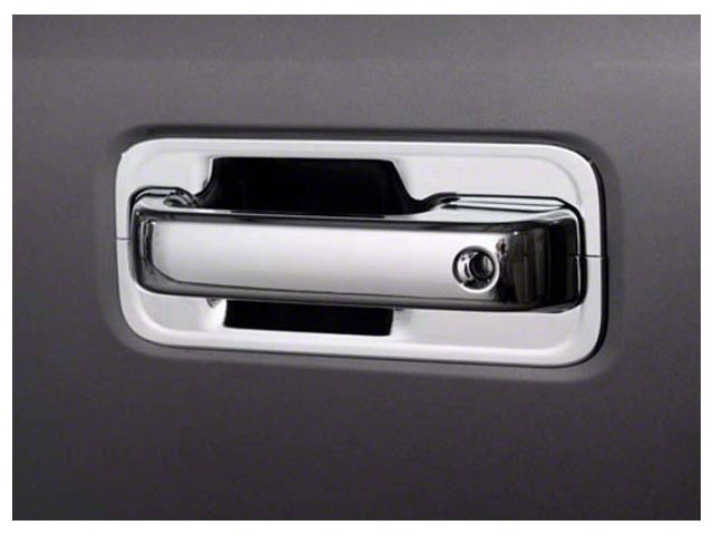 Door Handle Covers with Bezels; Chrome (17-22 F-350 Super Duty Regular Cab)