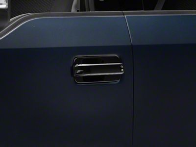 Door Handle Covers with Bezels; Black (17-22 F-350 Super Duty SuperCrew)