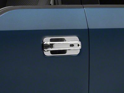 Door Handle Covers with Bezels and Smart Key Opening; Chrome (17-22 F-350 Super Duty SuperCrew)