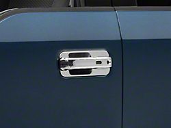 Door Handle Covers with Bezels and Smart Key Opening; Chrome (17-22 F-350 Super Duty SuperCrew)