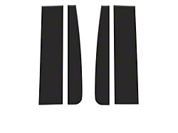 Door Pillar Accent Trim; Gloss Black (17-22 F-350 Super Duty)