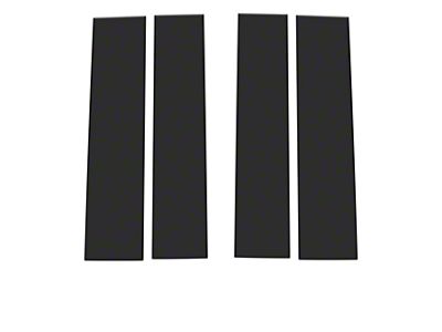 Door Pillar Accent Trim; Matte Black (17-22 F-350 Super Duty)