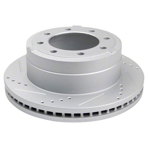 Performance Brake Rotor Drilled Slotted G-Coated Front Pair for Ford