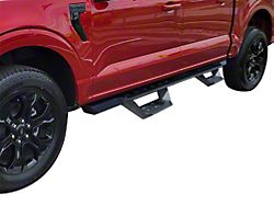 Drop Style Door to Door Nerf Side Step Bars; Black (17-23 F-350 Super Duty SuperCrew)