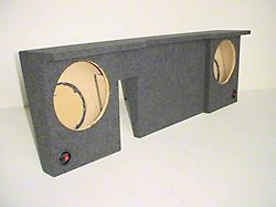 Dual 10-Inch Down Firing Subwoofer Box; Carpeted (08-26 F-350 Super Duty SuperCrew)