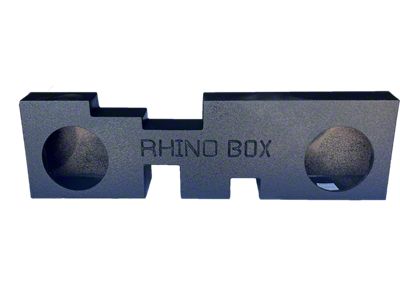 Dual 8-Inch Behind Seat Subwoofer Box; Poly Coated (17-26 F-350 Super Duty)