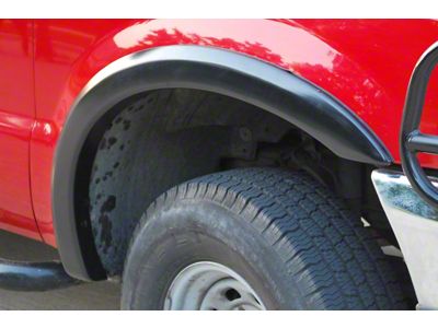 Elite Series Sport Style Fender Flares; Front; Smooth Black (99-07 F-350 Super Duty SRW)