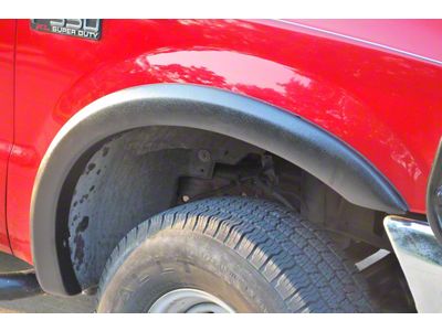 Elite Series Sport Style Fender Flares; Front; Textured Black (99-07 F-350 Super Duty SRW)