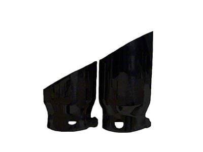 Angled Cut Dual Wall Round Exhaust Tips; 5-Inch; Matte Black (11-24 F-350 Super Duty)