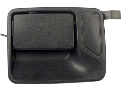 Exterior Door Handle; Rear Left; Textured Black; Plastic (11-16 F-350 Super Duty SuperCrew)