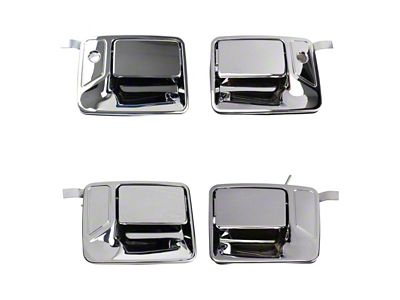 Exterior Door Handles; Front and Rear; Chrome (11-16 F-350 Super Duty SuperCrew)