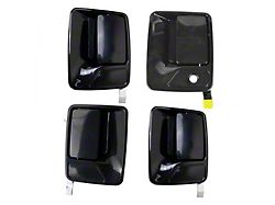 Exterior Door Handles; Front and Rear; Paint to Match Black (11-16 F-350 Super Duty SuperCrew)