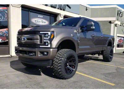 Front Bumper Cover without Fog Light Openings; Armor Coated (17-19 F-350 Super Duty)