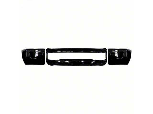 Front Bumper Cover without Fog Light Openings; Gloss Black (17-19 F-350 Super Duty)