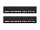 Front Door Sill Protection with Super Duty Logo; TUF-LINER Black; White (17-24 F-350 Super Duty)