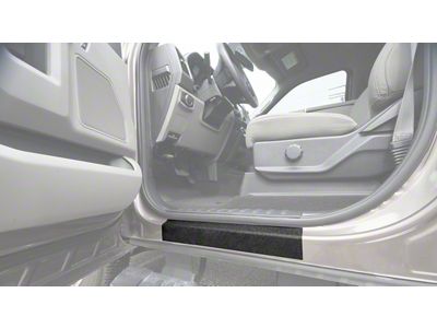 Front Door Sill Protection; Textured Black (17-25 F-350 Super Duty)